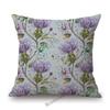 Home Decoration Flower Floral Oil Painting Sofa Throw Pillow Case Cotton Linen Bench Chair Seat Cushion Cover