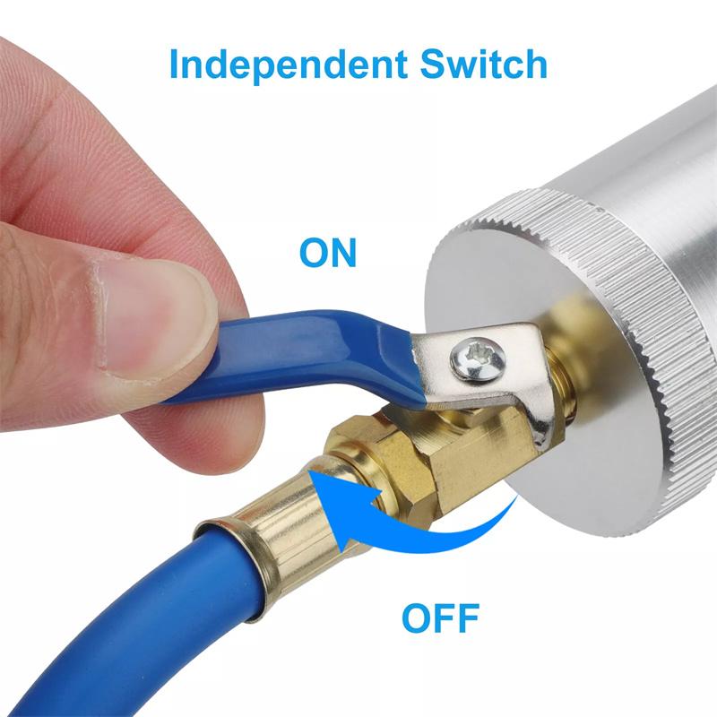 R12 R134A R22 Air Conditioning Car Oil Injection Dye Injection Tool 2 Ounce 1/4" Pure Liquid Oil Coolant Filler Tube