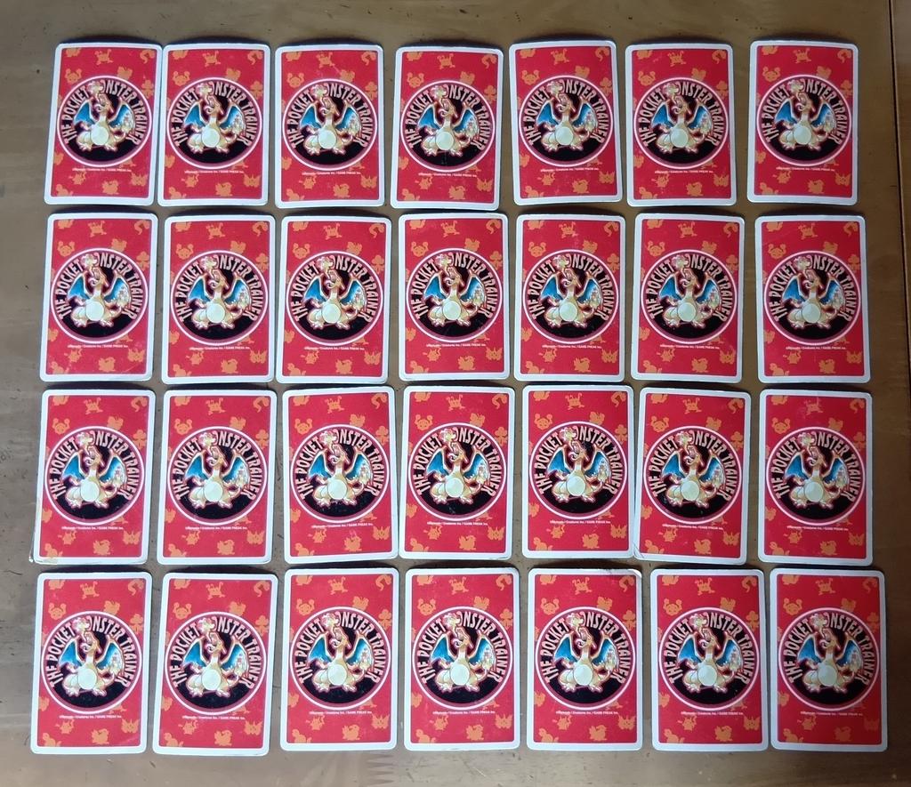Pokemon Playing 54 Cards Poker Red Charizard Nintendo 1996 Japanese Rare