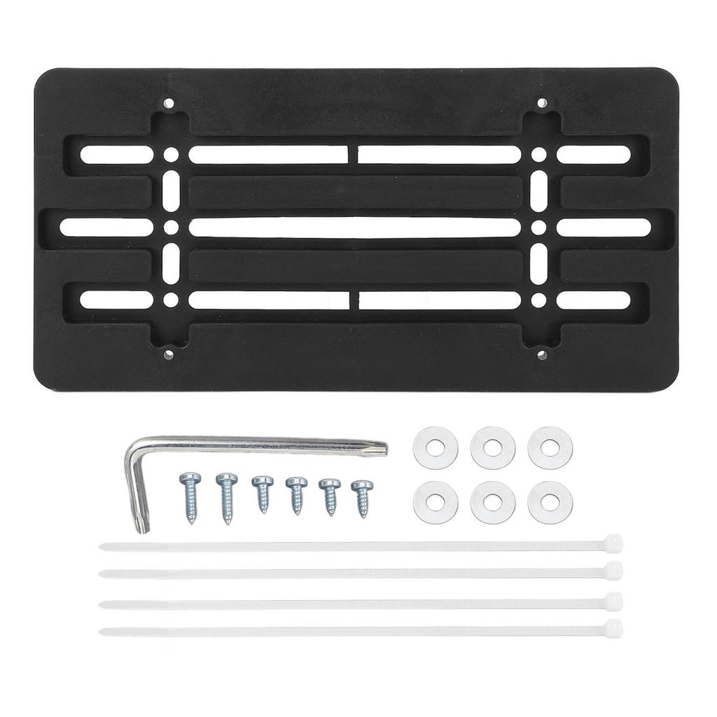 Front Bumper License Plate Bracket US 6x12 Inch with 6 Screws Wrench License Tag Plate Mounting Kit