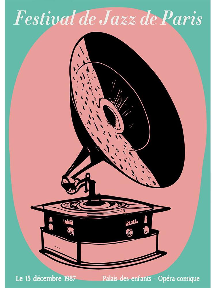 Vintage Montreux Jazz Festival '76 Poster - Music Festival Wall Art (20x30cm/8x12in)