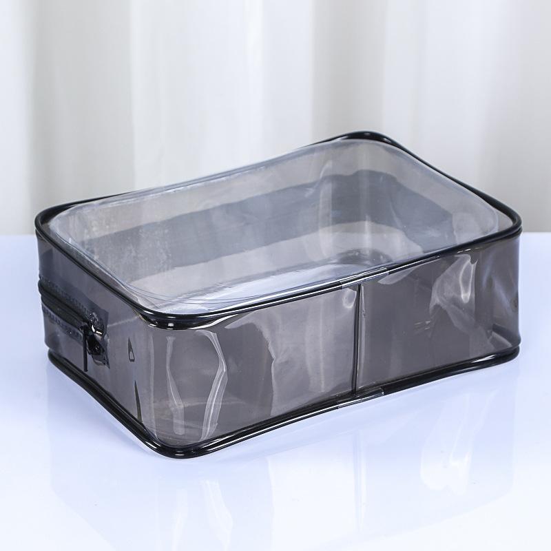 PVC Clear Travel Storage Bag Waterproof Durable Toiletry Makeup Organizer for College Dorm Bathroom Vacation
