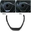 Car Interior Steering Wheel Panel Decoration Cover Trim For BMW 3 Series F30 F31 2013-2018 Carbon Fiber Decorative Frame