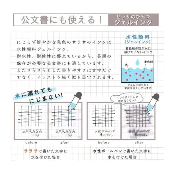 Zebra Gel Ballpoint Pen Sarasa Clip 0.5mm 10 Color Set N JJ15-10C-N