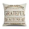 Thanksgiving Linen Pillowcase Autumn Pumpkin Print Pillow Cushion Cover