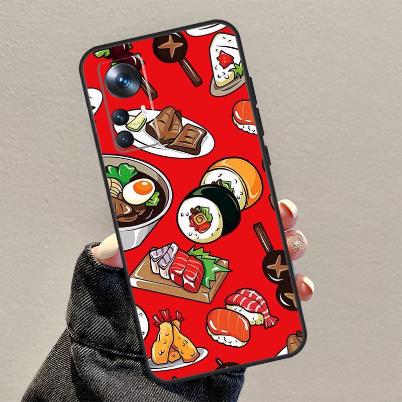 Kawaii Sushi Crowd For Xiaomi 13 12 Lite 11T 12T Pro 12X Phone Case For POCO F5 X3 X5 Pro M6 X4 F4 GT M5s F3
