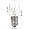 Totority 3 Pcs Retro Tungsten Filament Lamp - Warm Yellow Refrigerator Fridge Light - 15W E14 220-230v Incandescent Bulb