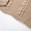Women's Thick Line Big Twist Knitted Loose Sweater Pullover Fashion Casual Crochet Round Neck Sweaters Solid Color New Knitwear
