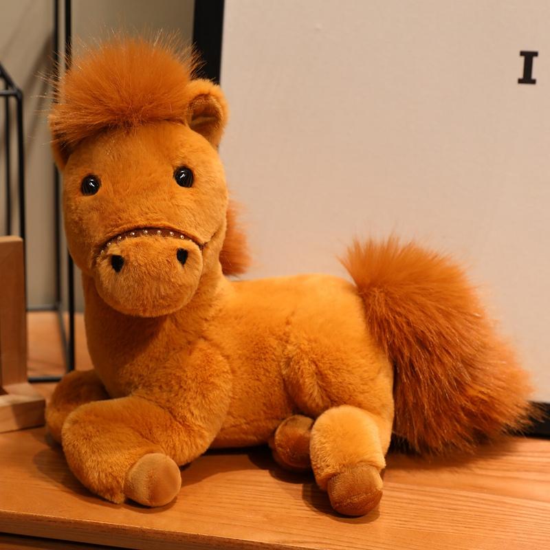 Non-Toxic New Real Life Horse Plush Dolls Stuffed Animal High Quality Super Realistic Horse Plush Toys Classic Birthday Gift