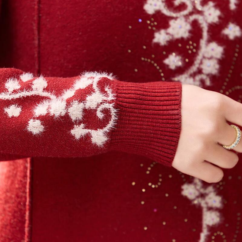 Pasiter Mid-Aged Women's Thick Warm Knit Sweater