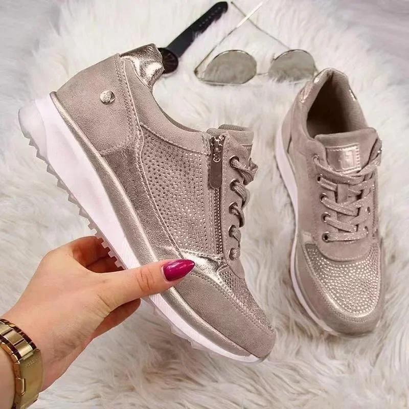 Fashion New Women's Wear-resistant Wedge Sneakers Lightweight Female Shoes Womens Vulcanized Shoes Breathable Shoes