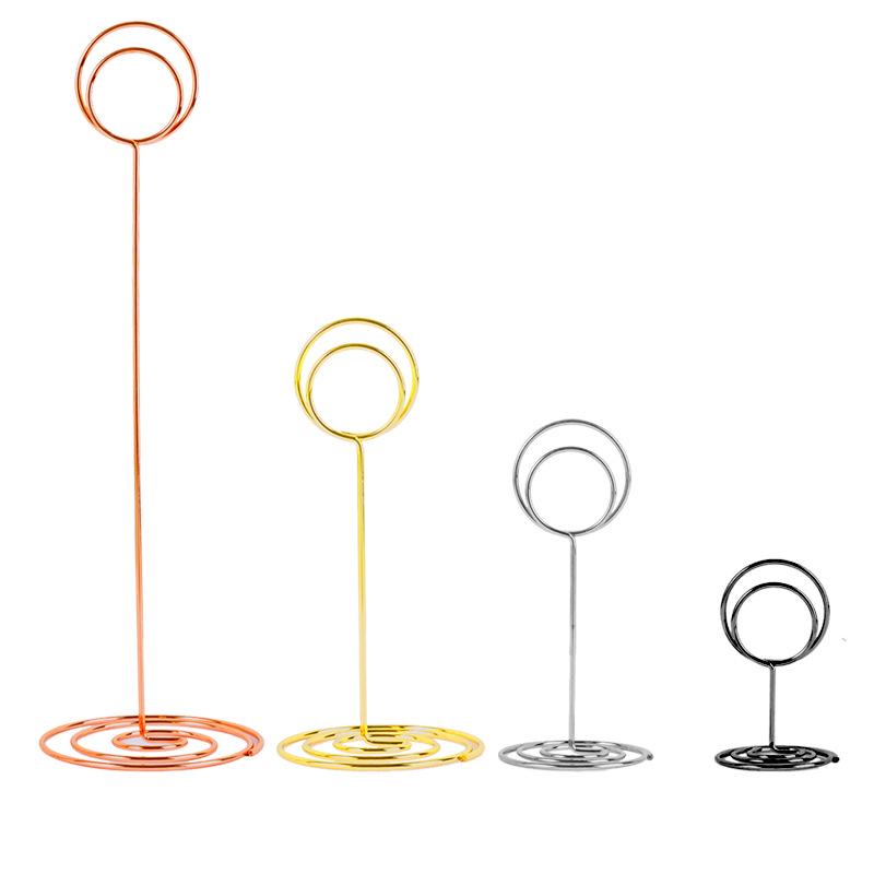 Gold Peacock Round Metal Memo Clip & Photo Holder