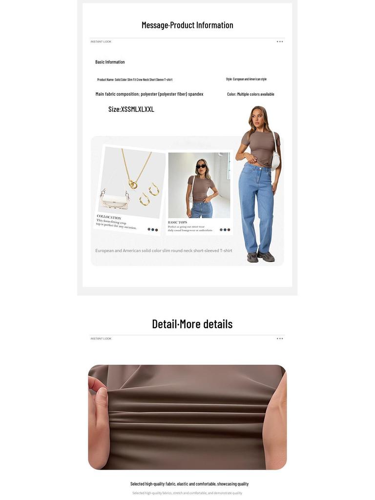 Europäischer & Amerikanischer Stil Damen Sommer Crop Top - Kurzarm, Modisch, Figurbetont.