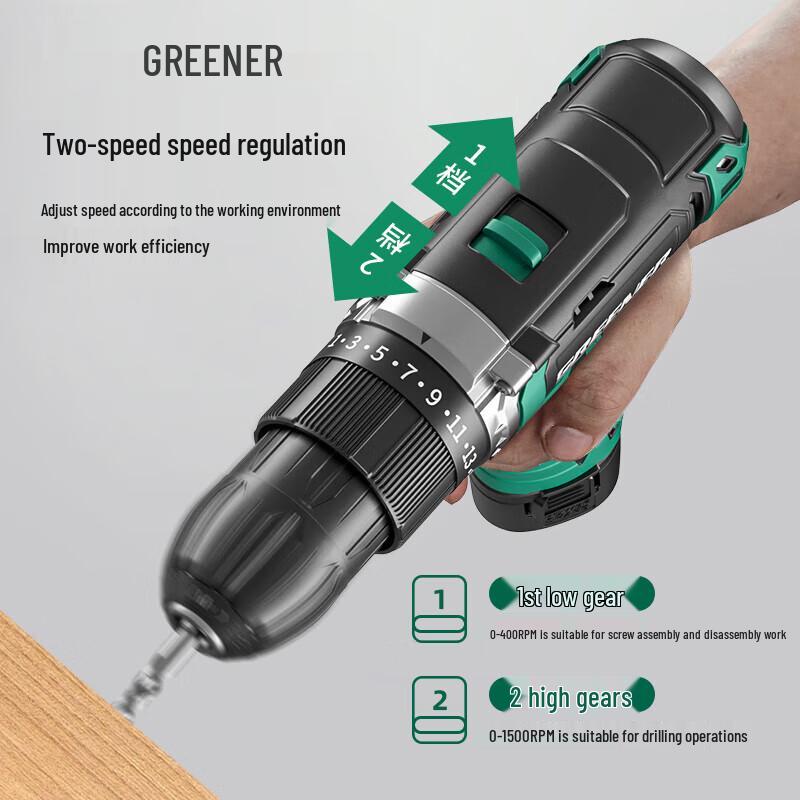 Lulin Cordless Electric Drill & Screwdriver Kit CN plug (adapter included)
