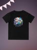Round Neck Printed Pattern Pullover Short Sleeve Kids Tops Volleyball