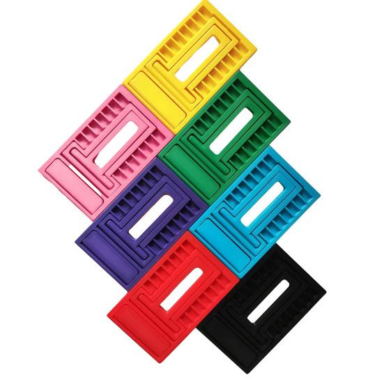 Foldable Phone Holder Credit Card Sized Portable Adjustable Cell Phone Mount for Hands-Free Viewing Easy One-Hand Operation Smartphone Stand