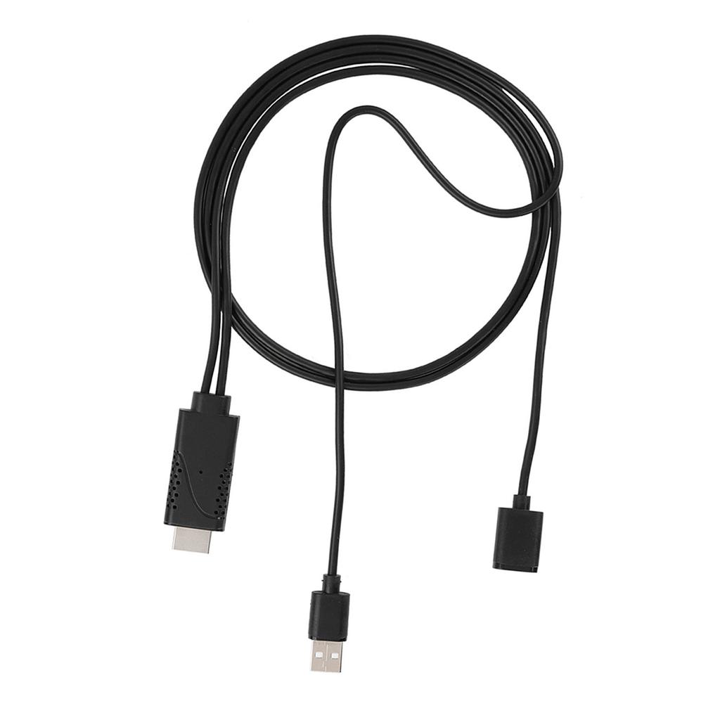 2 in 1 1080P USB Female to HDMI Male HDTV Adapter Cable Cord for IPhone Android