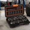 Extractor Socket Set Stripped Socket With 3/8 Inch Adapter Drive Bolt Nut Remover Set For Damaged Round Rusted Broken