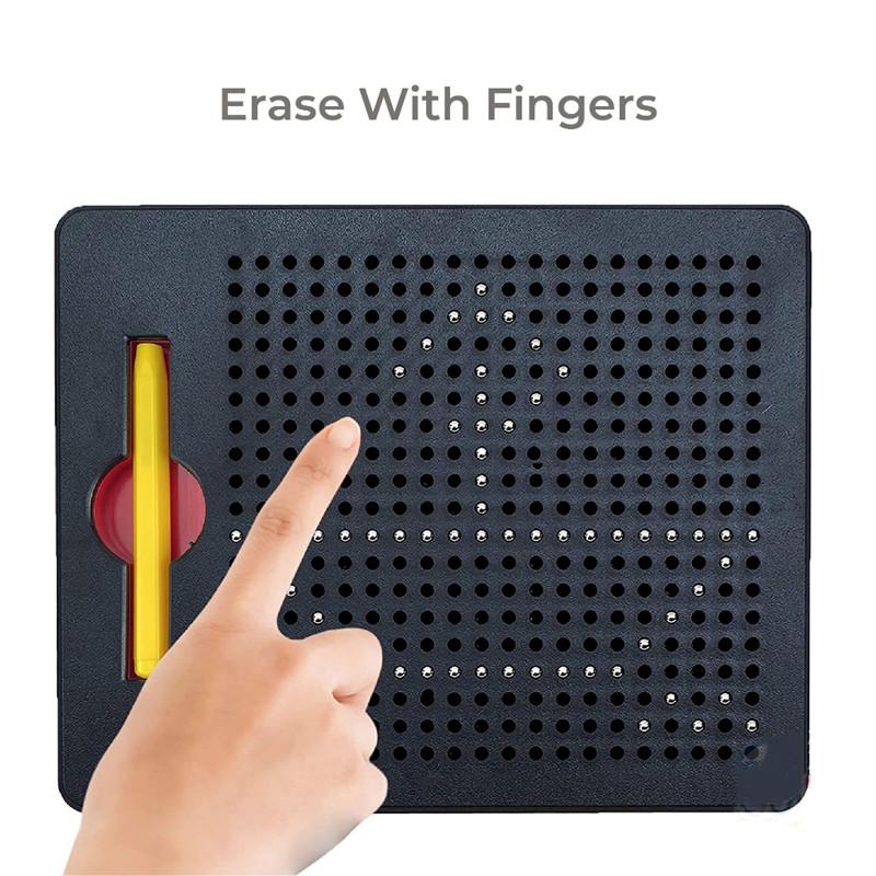 Magnetic Drawing Board with Beads Stylus Magnet Tablet Pad Kids Erasable Writing Toys Educational Learning Sketch Toy for Child