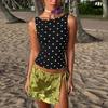 Women's summer new fashion polka dot printing slim round neck sleeveless top women's wholesale