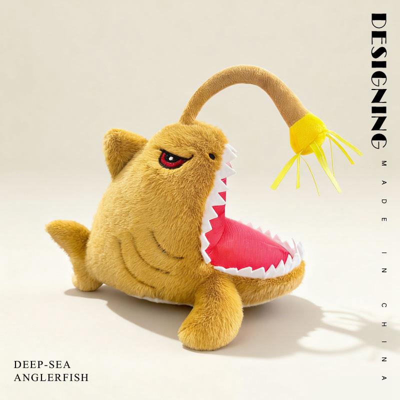 Cute Cartoon Lantern Fish Plush Doll Children Toy For Children
