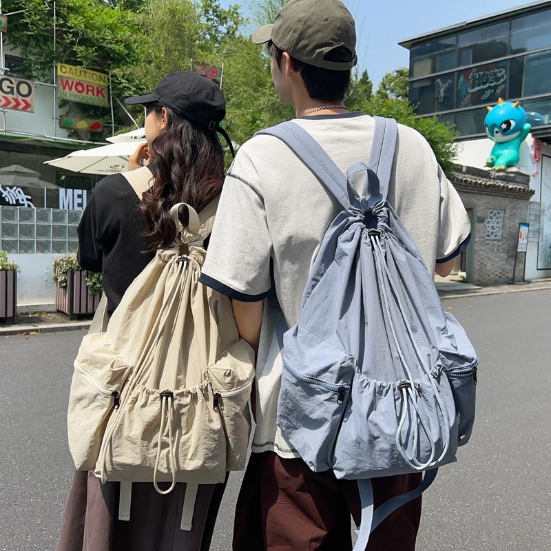 Unisex Lightweight Backpack Large Capacity Hiking Backpack Bag Adjustable Strap Fitness Shoulder Bag for Gym Sports