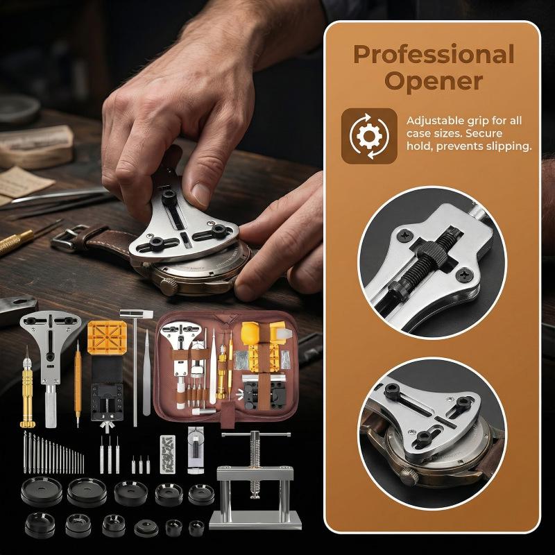 Watch Case Press & Opener Tool Kit for Battery & Band Replacement