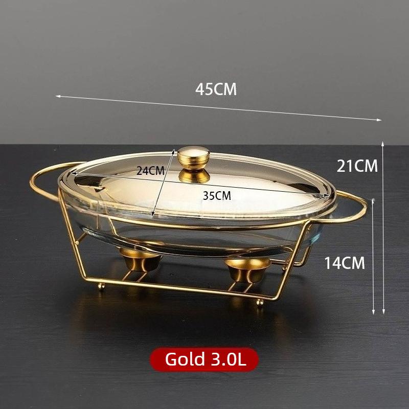Heating Alcohol Stove Constant Temperature Stove Heat Resistant Glass Buffet Stove Hotel Restaurant Food Insulation Container