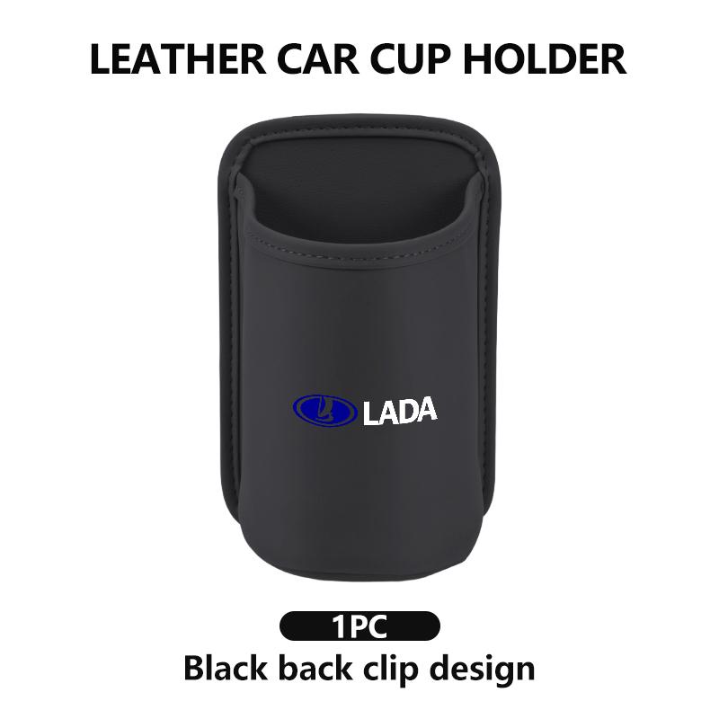For Lada Leather Car Water Cup Holder Interior Drink Rack Organizer Accessories Xray Sedan Sport Granta Priora Kalina Vesta hgf5