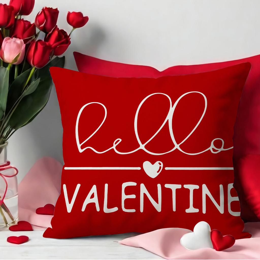 Pillow Valentine's Day Pillow Case Red Love Bedside Pillow Sofa Cushion