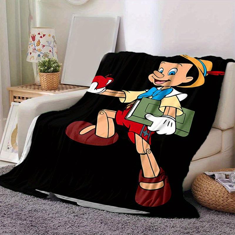 1pc, Pinocchio Character Throw Blanket, Perfect for Home Decor, Couch Cover, Outdoor Use, Gifts, Soft Blanket for Bedroom, Living Room, Travel, Campin