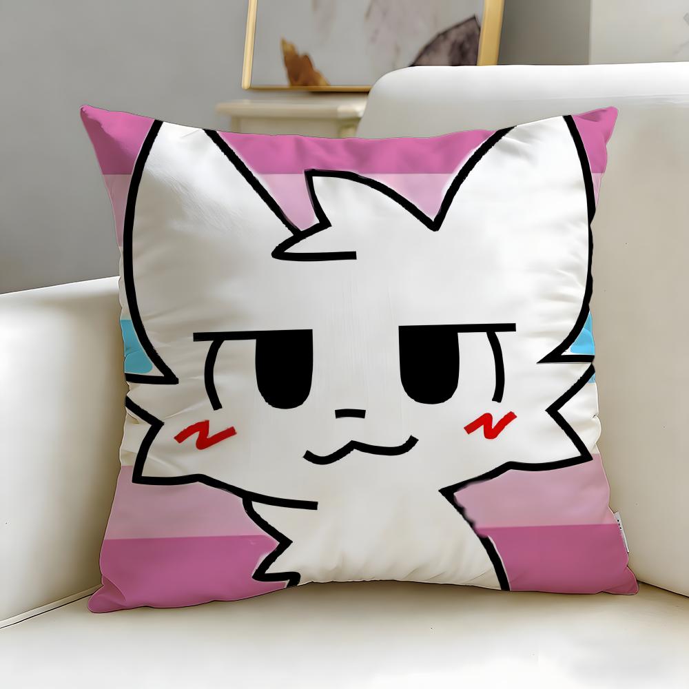 cartoon character Boykisser Silly Cushion Cover Soft & Easy-Wash Pillow Case – Versatile for Couch, Bed, Travel and Office