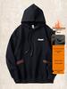360g Herren Lockerer Schwerer Farbblock-Hoodie - Retro Frühling/Herbst Gestickte Lässige Jacke
