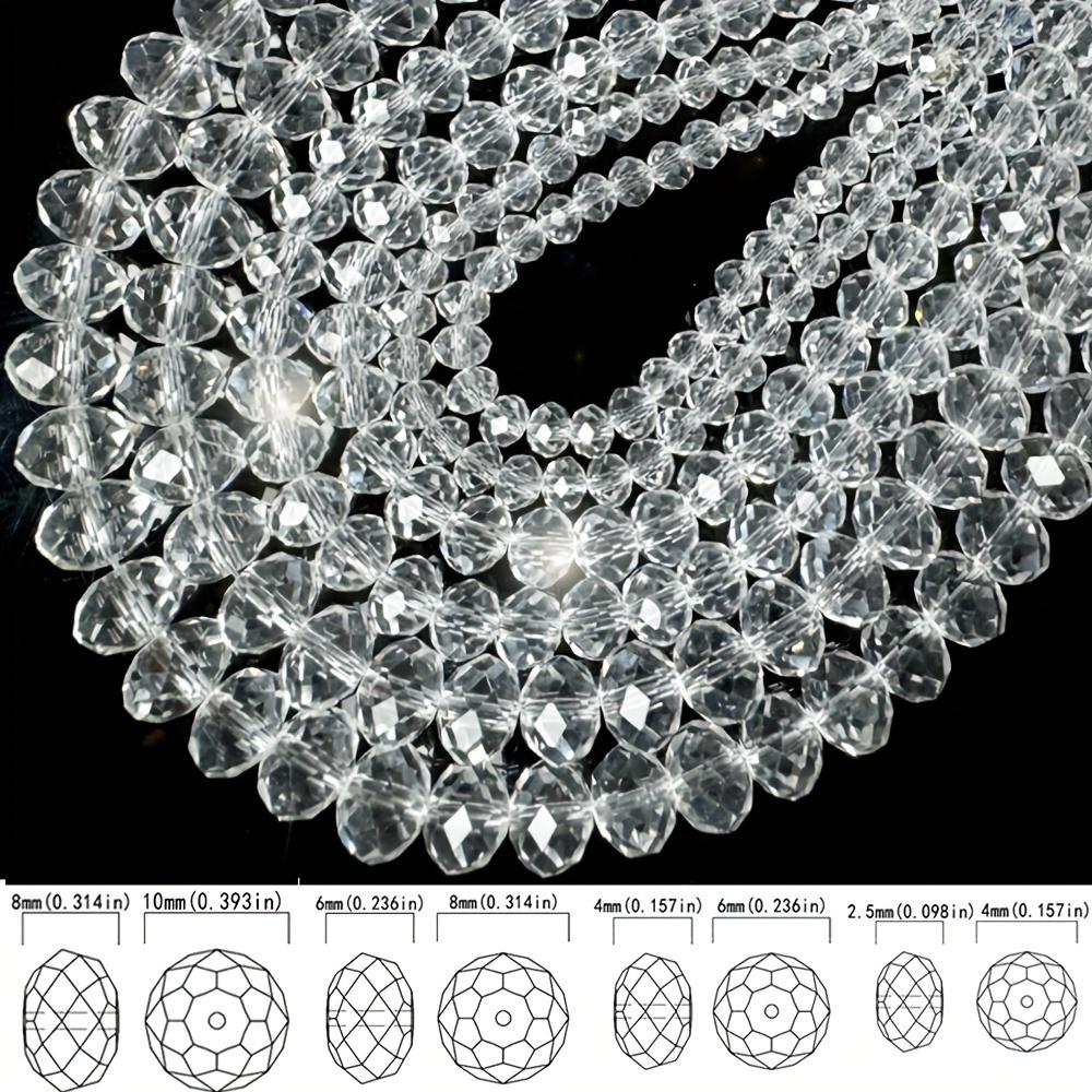 8mm Transparente Österreichische Künstliche Kristallperlen mit Facettierten Glasperlen Geeignet für DIY Armband Halskette Ohrring Schmuckherstellung Abstandshalterperlen