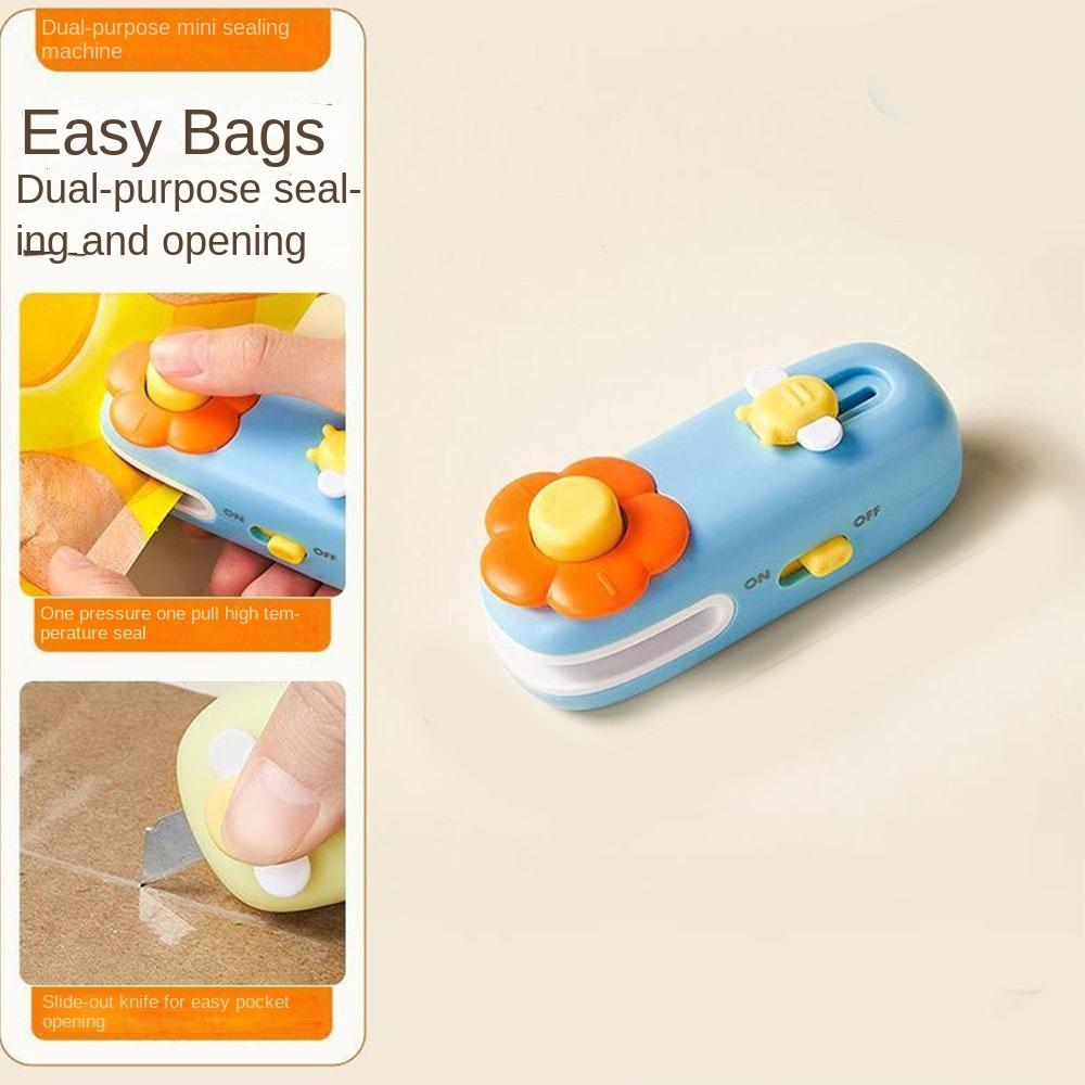 Handheld Heat Sealer Bottom Magnet Food Sealer Clip Portable Heat Vacuum Sealer  for Kitchen