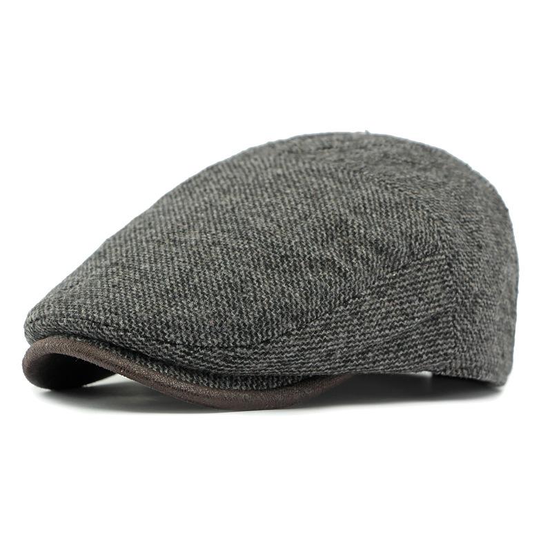 Woolen Hat Women's Autumn Winter Beret British Painter Hat Forward Hat Men's Cotton Hat Peaked Cap