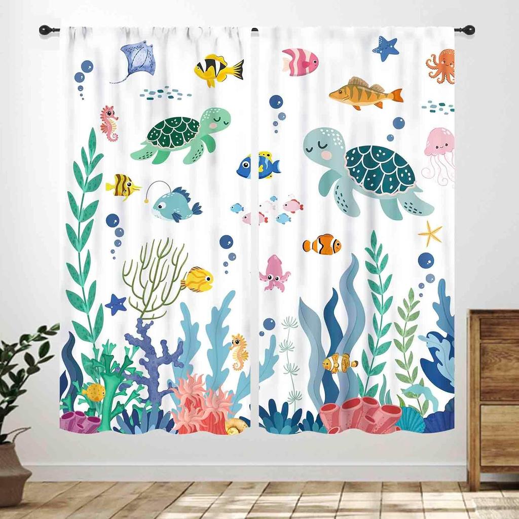 Kids Farm Curtains,Cartoon Animals Cute Chicken Duck Milk Cow Pig Happy Farm Curtains Window Drapes for Bedroom Living Room