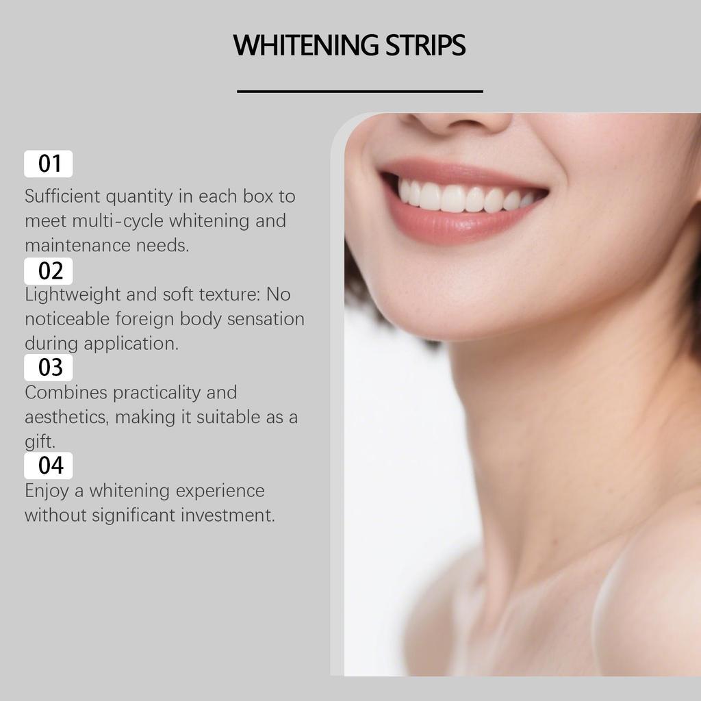 Feimuko Shiny Purple Teeth Whitening Strips - Gentle Daily Surface Clean & Fresh Shine