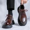 Italienische Herren Freizeitschuhe Bequeme Formelle Schuhe Schnürschuhe Plateau Lederschuhe Neuer Britischer Stil Outdoor Arbeit Oxfords Schuh