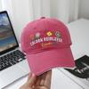 New Flower Embroidered Spring and Summer Baseball Cap Female Sweet and Versatile Big Head Circumference Showing Face Small Hat Trend