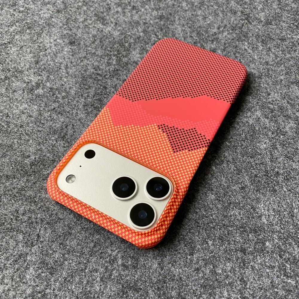UltraThin Borderless PC Carbon Fiber Phone Case For iPhone 17 Air 16 15 14 13 12 Plus Pro Max Kevlar Texture Bumper Cover