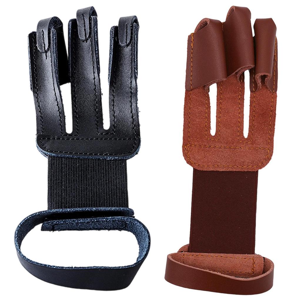 Archery Glove PU Leather Lightweight for Men Women Beginner Practice