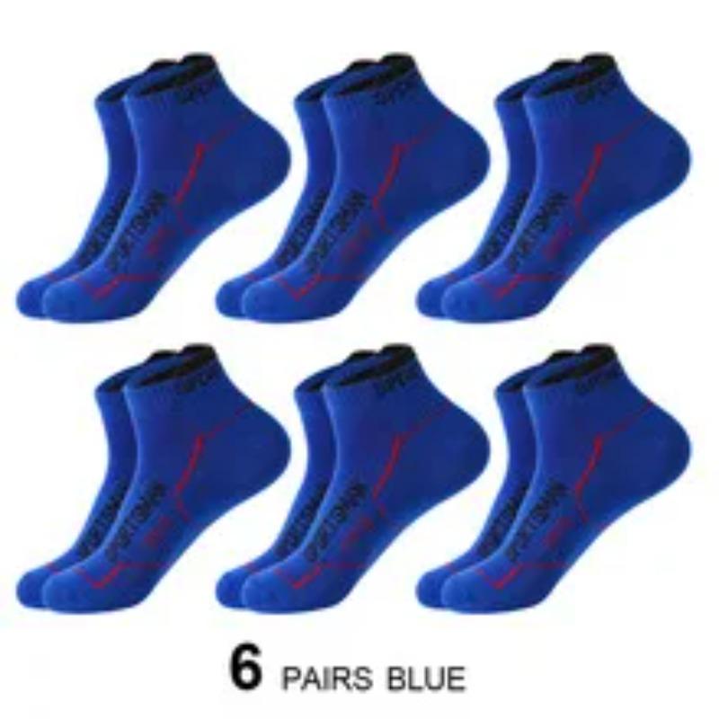6/10 Pairs Men Socks Autumn And Winter Socks Sports Mesh Running Socks Wicking Sweat Deodorant Short Socks Casual Cotton Socks