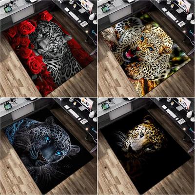 1Pc Jaguar Rug - Home Carpet Office Decorative Carpet For Living Room Bedroom Door Mat Floor Rug Computer Chair Area Rug