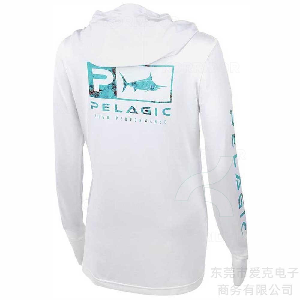 Pelagic Hooded Fishing Suit Men s Summer Sunscreen Quick-Drying Fishing Shirt Outdoor Sportswear Breathable Top XXS
