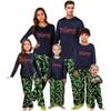 Matching Family Christmas Pajama Set, Round Neck Long Sleeve Top and Pants Loungewear for Parent and Child