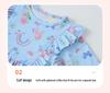Unicorn Princess Dress: Stylish Long-Sleeve Round Neck for Girls Aged 3-8, Perfect for Spring and Autumn.