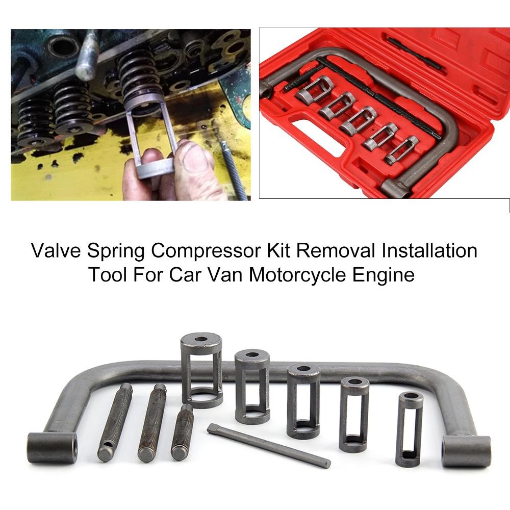 10Pcs Auto Compression Valve Spring Removal Tool C Clamp Service Kit For Motorcycle Engine