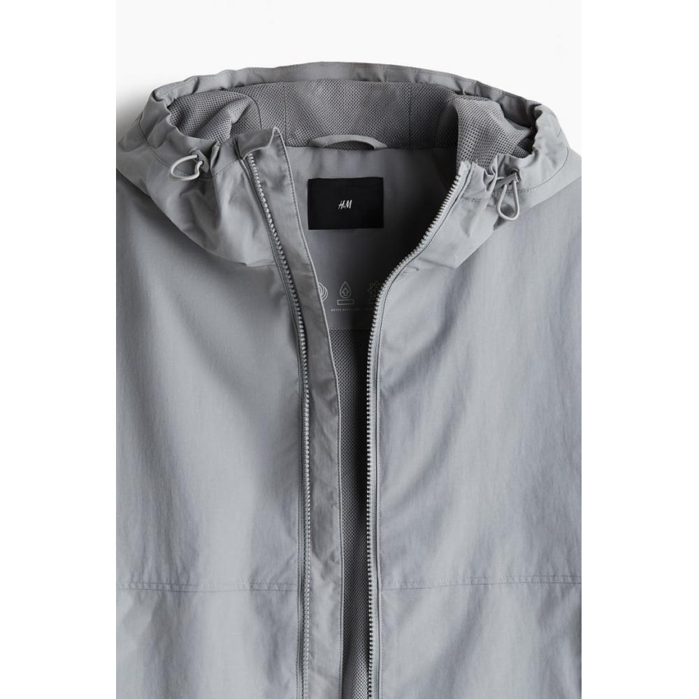 H M Windproof Jacket Regular Fit Grey