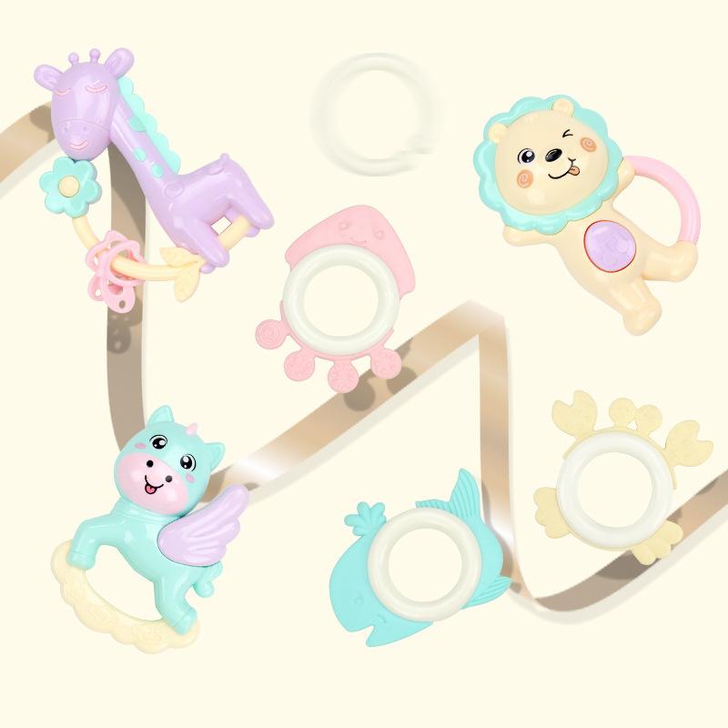 Baby Educational Early Education Rattle, Toddler Hand Rattle Toy 3-6-12 Month Newborn Rattle